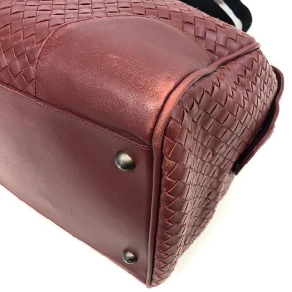 BOTTEGAVENETA/ボッテガヴェネタ レザー イントレチャート ボストン