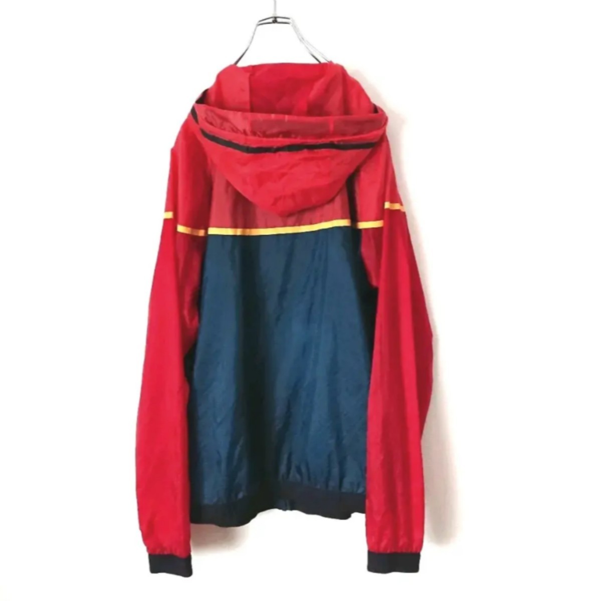 NIKE ナイキ ナイロンジャケット フーディー アウター 切替バイカラー ワンポイントロゴ XL