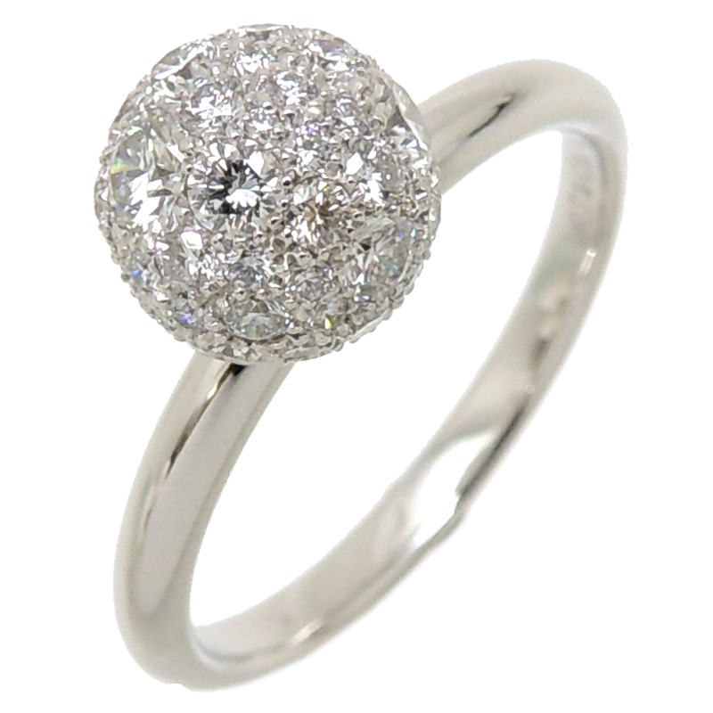 [ Ginza shop ]TIFFANY&Co. Tiffany 750WG 1.08ct hardware ball diamond ring * ring 16.5 number DH62100