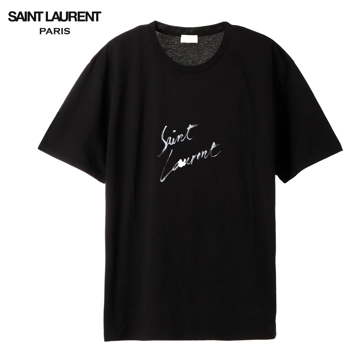 送料無料 13 SAINT LAURENT PARIS サンローランパリ ブラック Tシャツ ...
