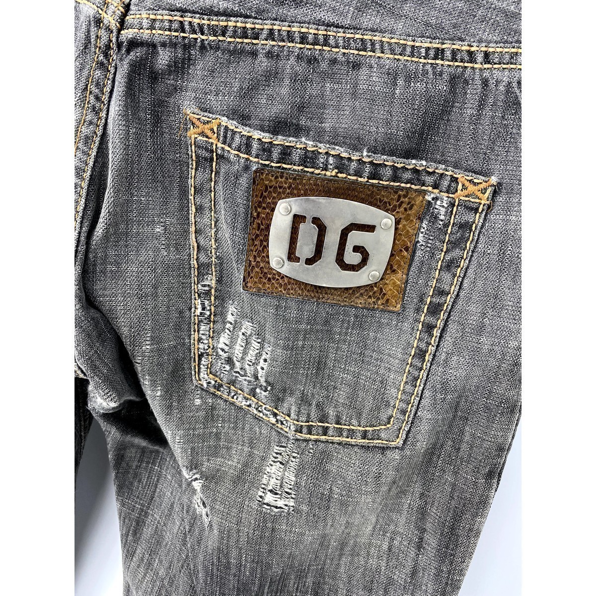 A6019/美品 春夏 DOLCE&GABBANA ドルチェ&ガッバーナ ダメージ加工