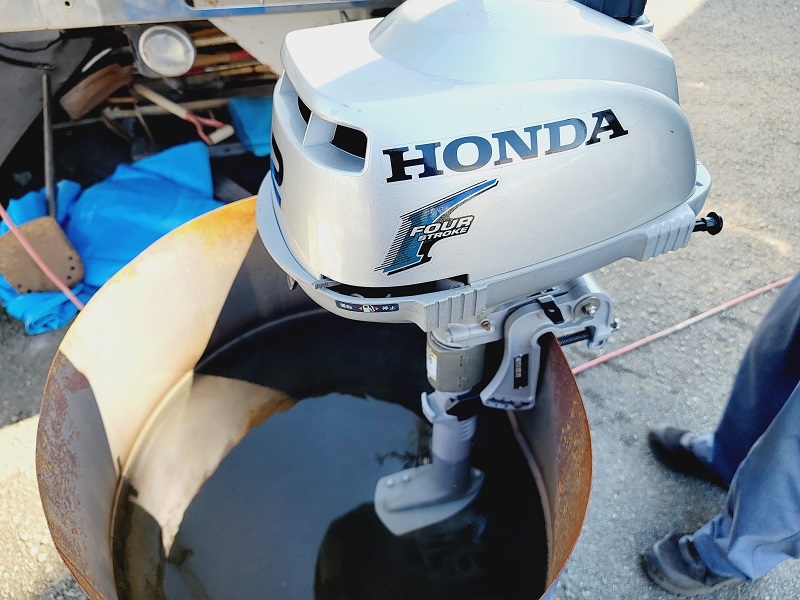 【HONDA】BF2D BZBF 2馬力 4サイクル 小型船舶用 船外機 動作確認済み S足 Sシャフト 4スト 4ストローク ホンダ ガソリン エンジン　_画像9