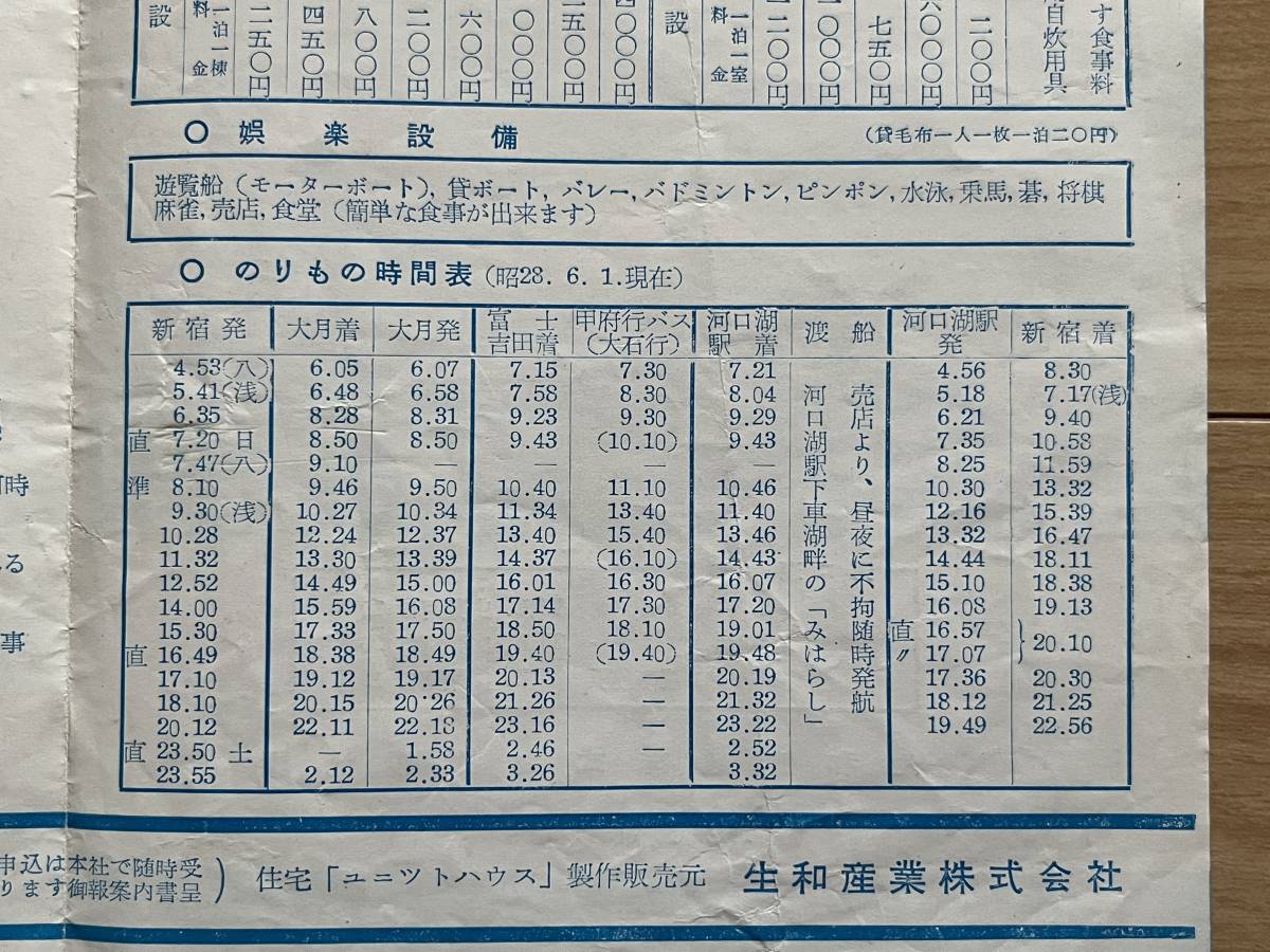 河口湖生和園 富士山麓河口湖畔 キャンプ場 昭和20年代_画像5