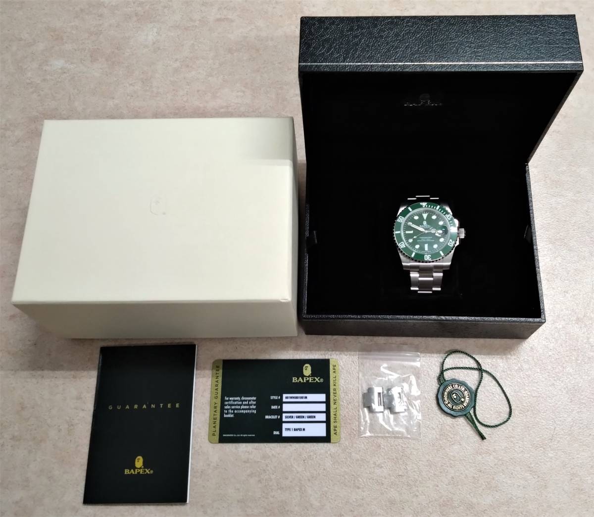 ◇ A BATHING APE TYPE1 BAPEX アベイジングエイプ GREEN グリーン