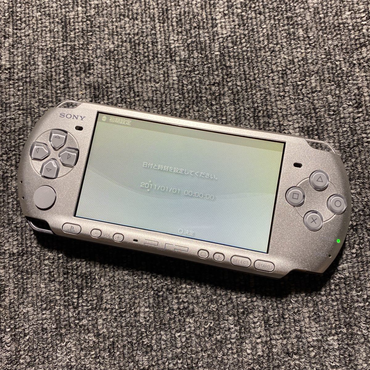 PSP PSP-3000 ミスティックシルバー 充電器付き メモリーカード