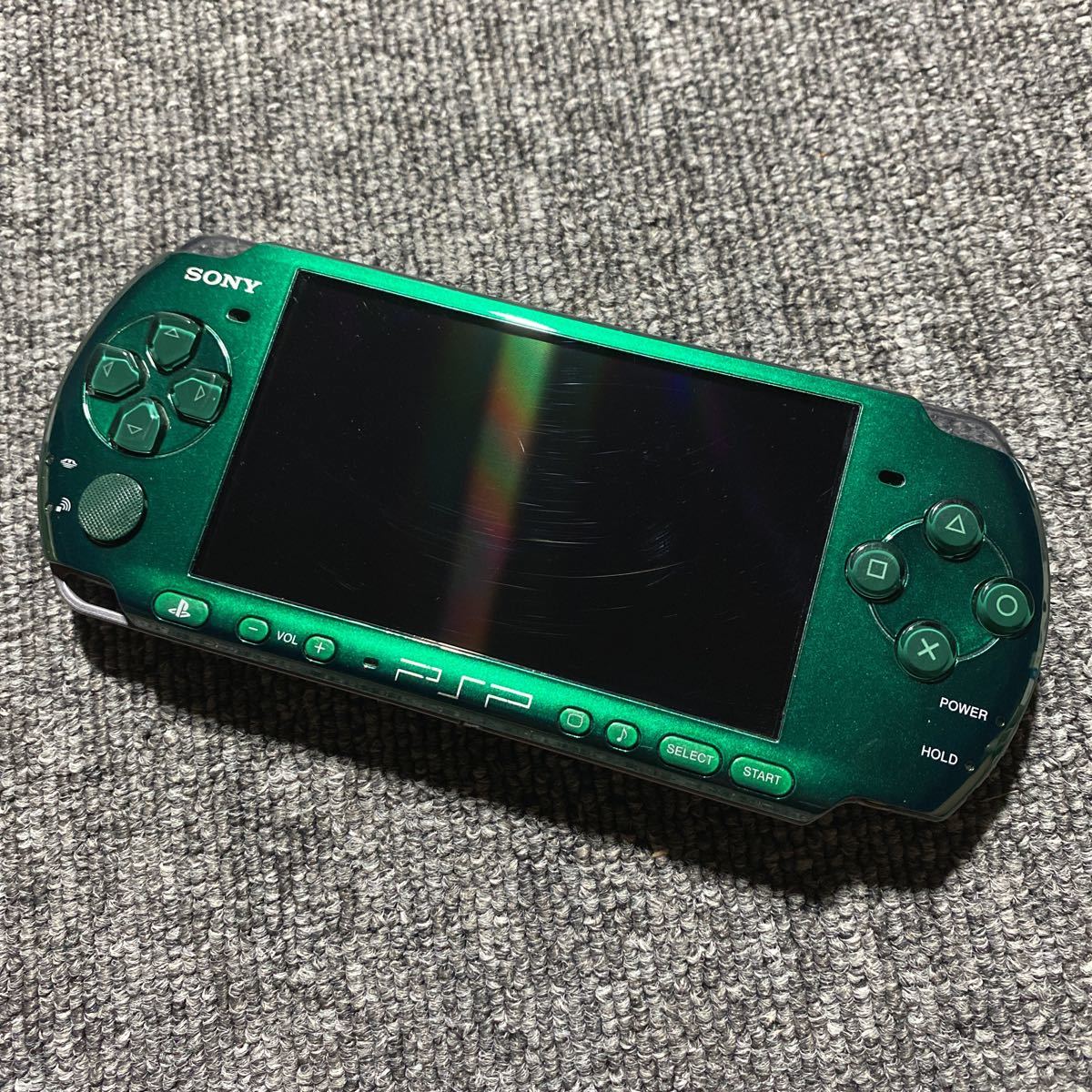 PSP PSP-3000 スピリティッドグリーン 充電器付き メモリーカード