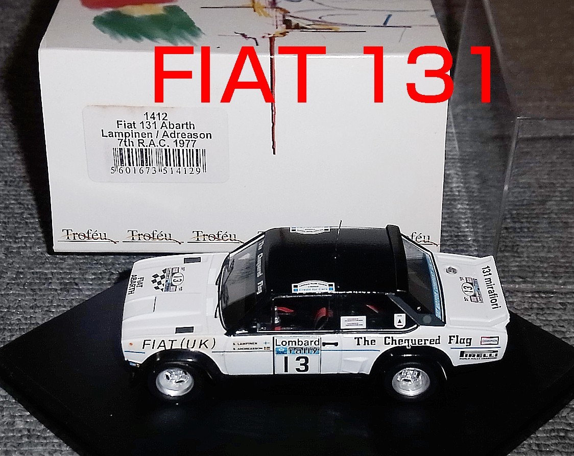 1412 1/43 FIAT 131 アバルト 13号車 Works Team 1977 RAC 7th フィアット Abarth