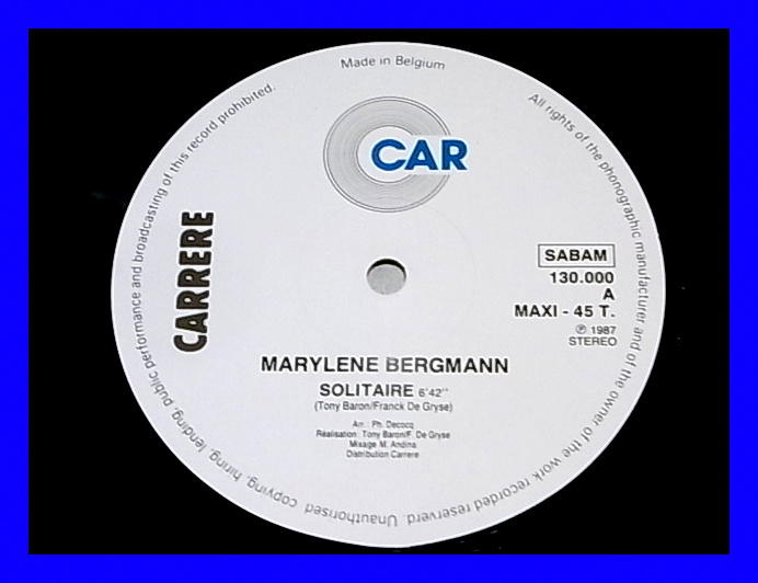 Marylene Bergmann/Solitaire/EU Original/5点以上で送料無料、10点以上で10%割引!!!/12'_画像2