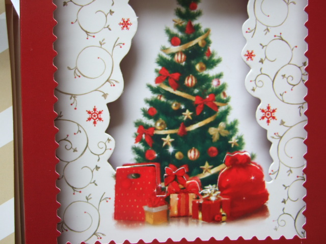 クリスマスカード 6枚 立体 ボックス型 ツリー サンタ 雪だるま 飾り 海外-3_画像7