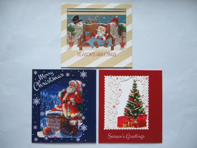 ヤフオク クリスマスカード 立体 ボックス型 3枚 ツリー