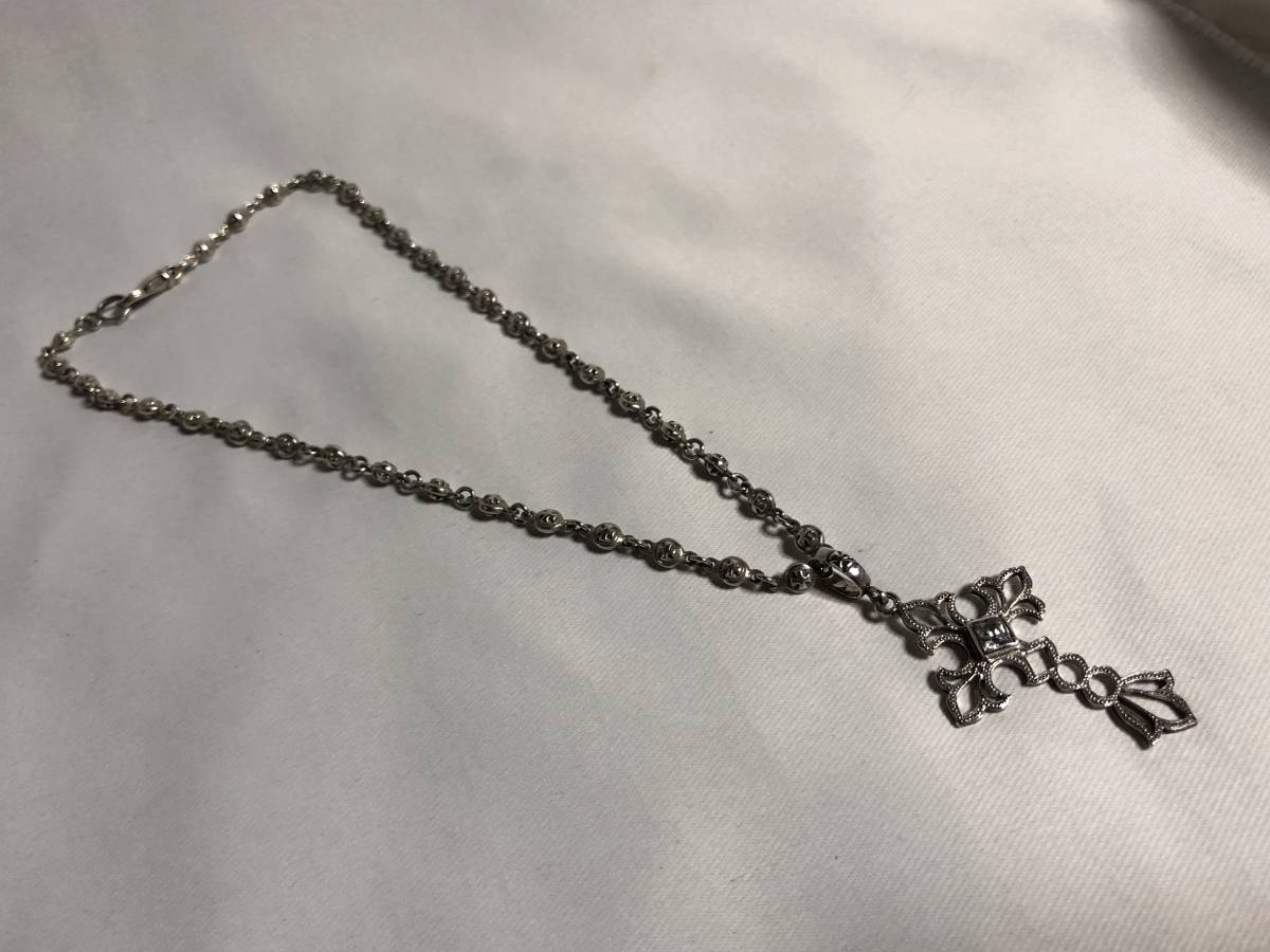  regular beautiful Loree Rodkin Loree Rodkin Mill gray open L size Cross × original gothic oval Cross chain necklace SET silver 925