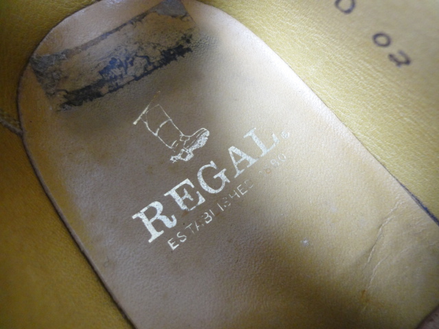 【リーガル】本物 REGAL 靴 24cm 茶 Uチップ ビジネスシューズ 本革 レザー 男性用 メンズ_画像6