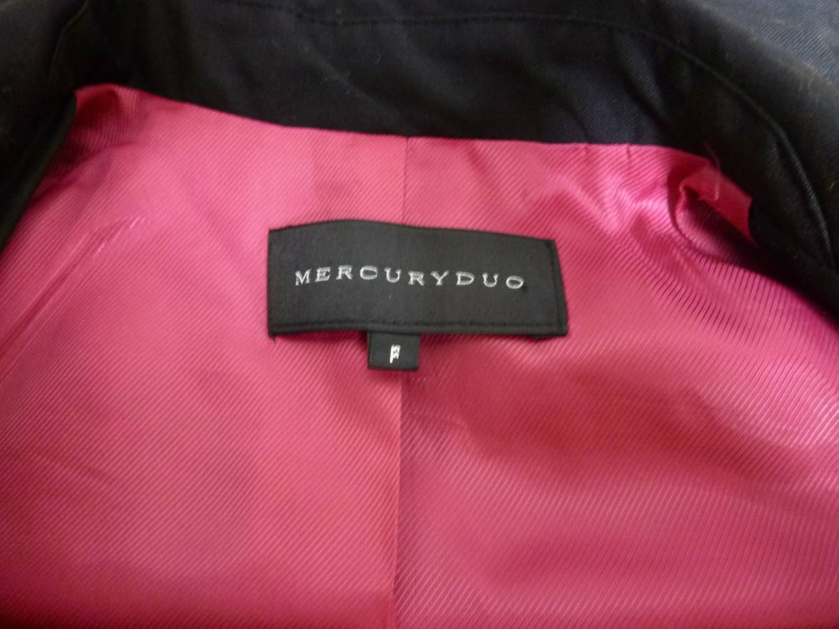 MERCURYDUO/ Mercury Duo * чёрный × подкладка розовый tailored jacket F/ формальный свадьба вечеринка тоже черный *JK1013