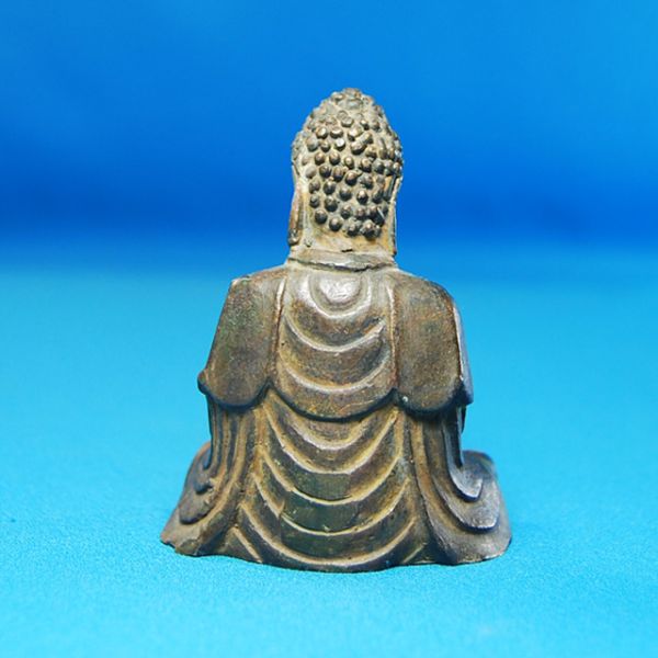 Q1166 中国美術 鍍金座仏 箱無 検:鍍金 古銅 銅製 置物 座仏 仏教美術