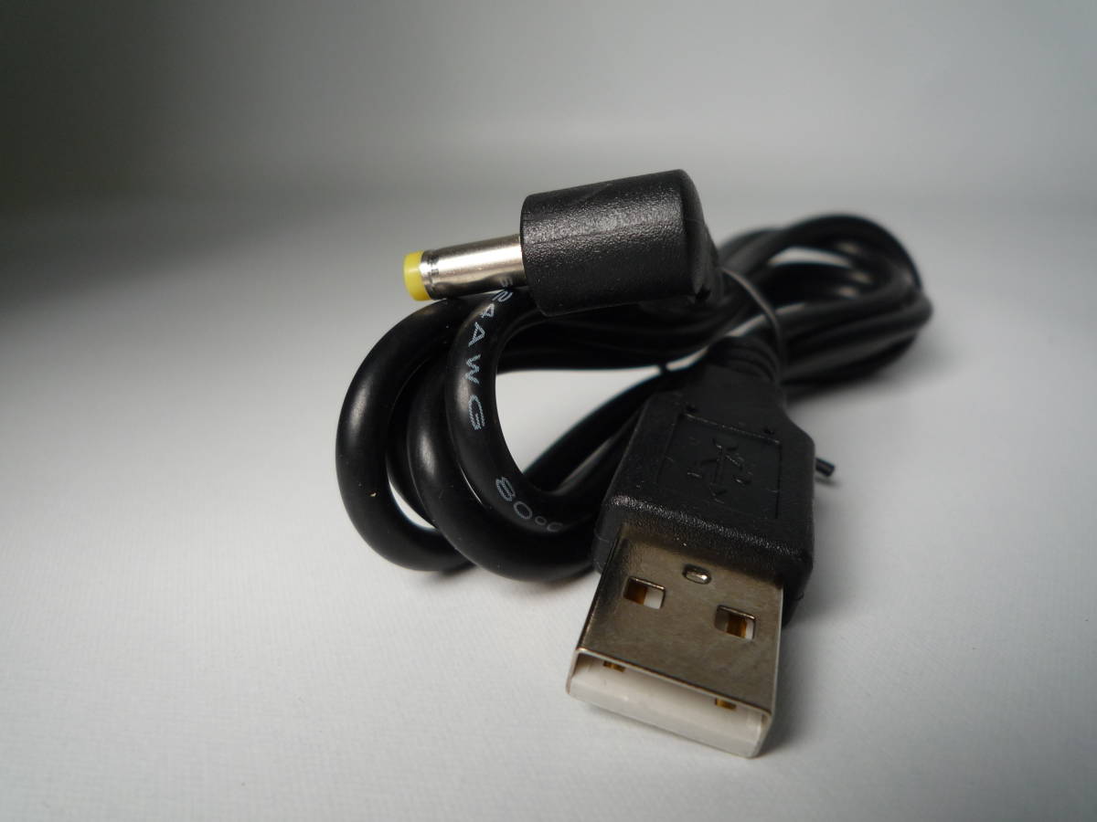 USB電源コード DCプラグ L字 4.0/1.7mm 5V/2A 1m 給電_画像1
