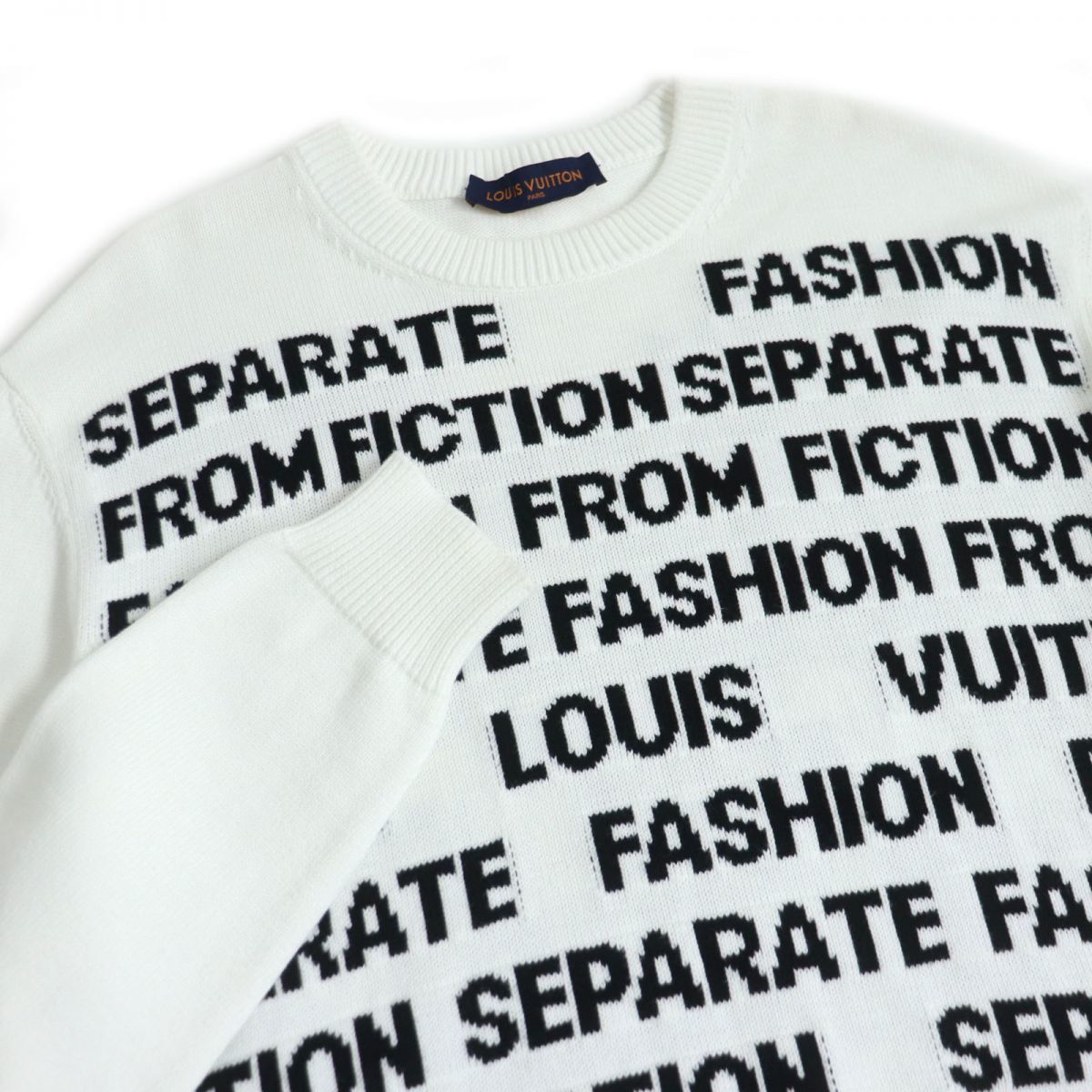 極美品□21AW ルイヴィトン 1A8WSW コットン100% クルーネック ロング
