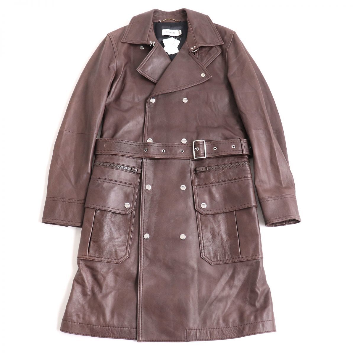 未使用品◇定価230000円 COACH コーチ ベルト付 ダブルタイプ