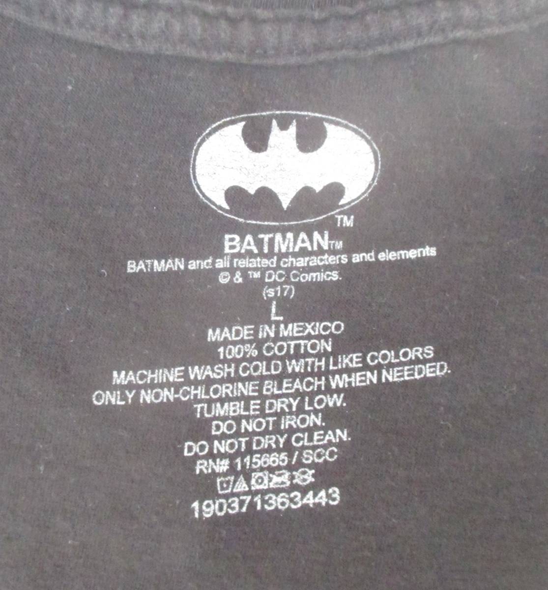 バットマン　BATMAN　Tシャツ　メンズL　ロゴ　DCコミックス　コウモリ　ハロウィン　Halloween　_画像2