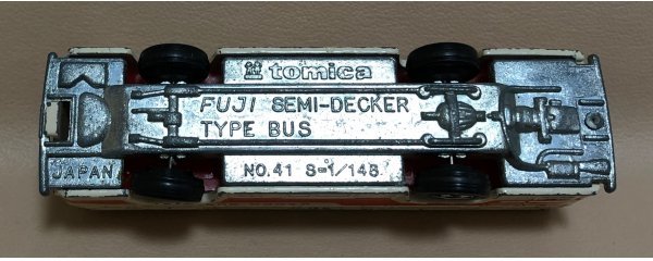 トミカ 富士重工 セミデッカー型バス 日本製 No.41 ミニカー TOMICA 同梱可 FUJI SEMI-DECKER TYPE BUS  (Enp_bs)