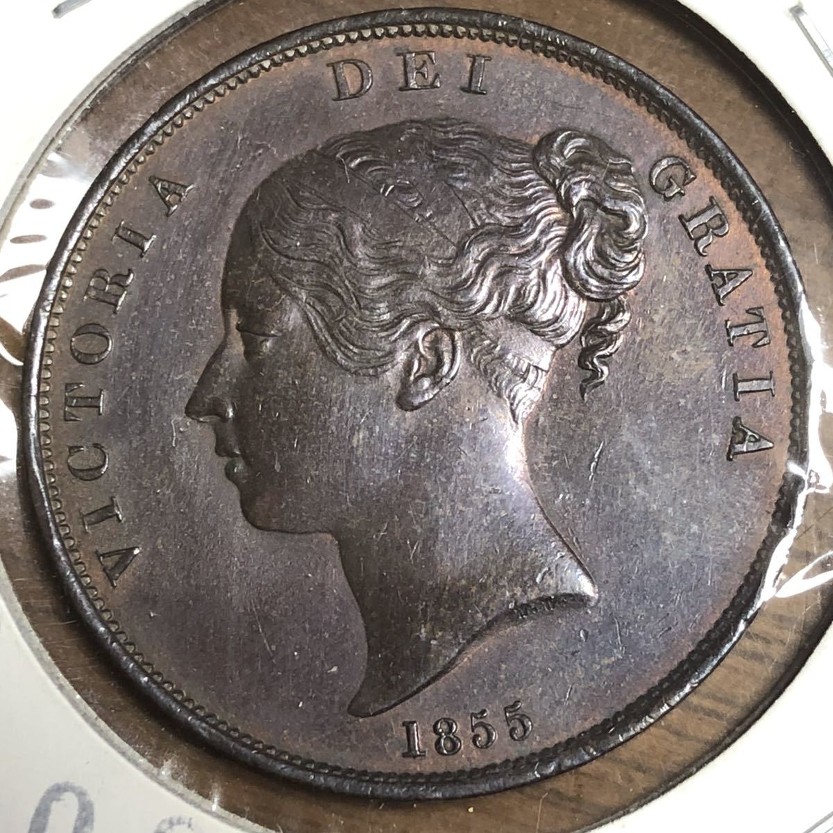 人気 1901年 イギリス 1ペニー 銅貨 ビクトリアオールド PCGS MS64RB