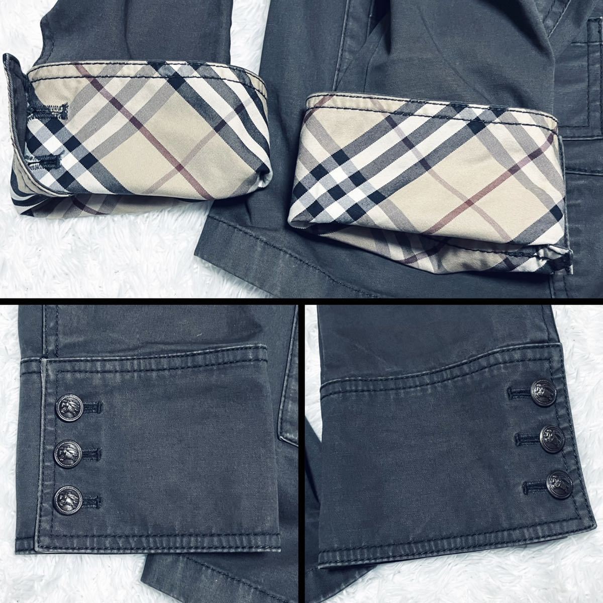 美品】Burberryブラックレーベル テーラードジャケット デニム L www