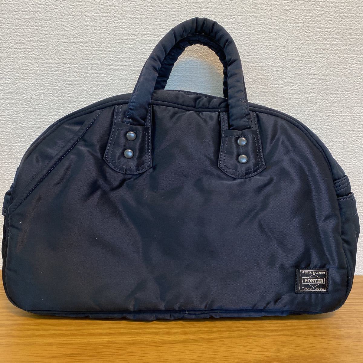 【超美品★入手困難】ヘッドポーター HEAD PORTER タンカー ミニボストン バッグ マジソンバッグ ネイビー×オレンジ 超希少　 【管:RJA】