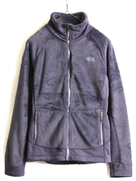 ■ ノースフェイス フルジップ 毛長 フリース ジャケット ( レディース M ) 古着 The North Face ジャンパー ストレッチ アウトドア 紫