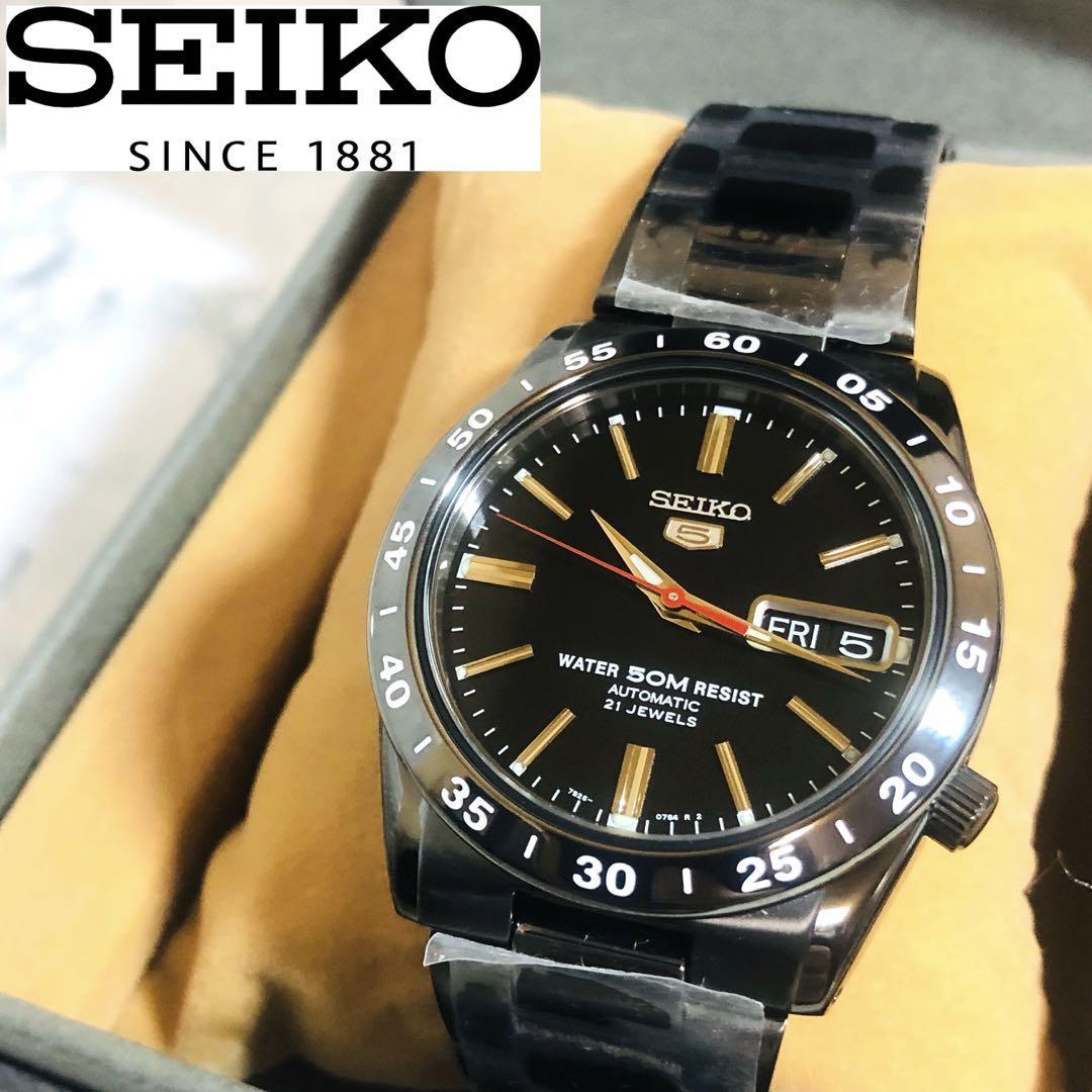 未使用 SEIKOファイブ 自動巻き 裏スケ 腕時計 futuristiclife.si