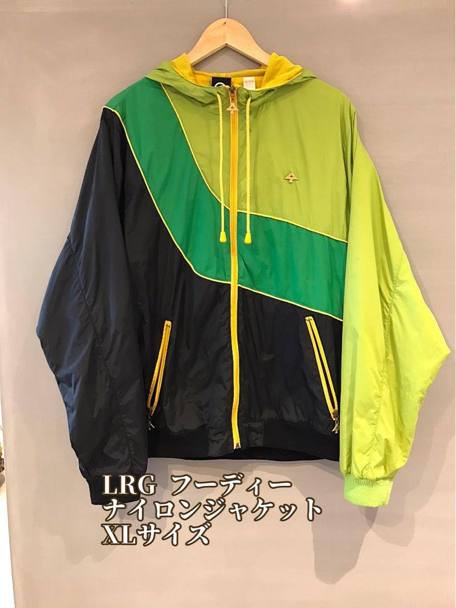 LRG USA ナイロン ジップアップ  フーディージャケット XLサイズ