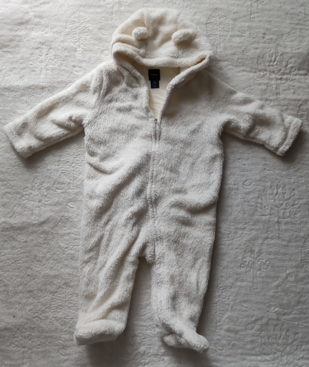 BABY GAP くまみみ カバーオール 防寒 もこもこ ジャンプスーツ 70