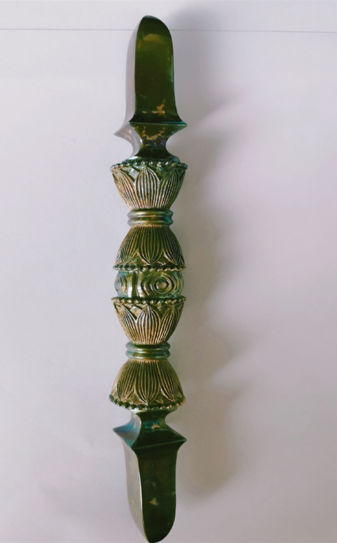 注目の 独鈷杵 チベット密教法器 金剛杵 R 21cm vajra 真鍮製 仏教美術