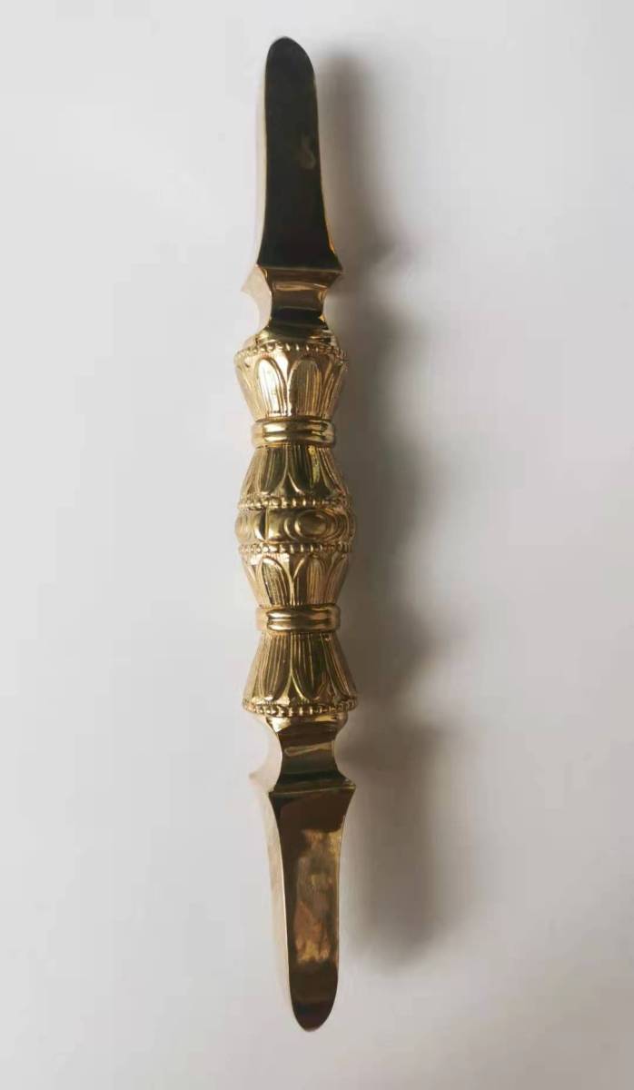 チベット密教法器 独鈷杵 金剛杵 仏教美術 真鍮製 vajra 16.5cm 国内初