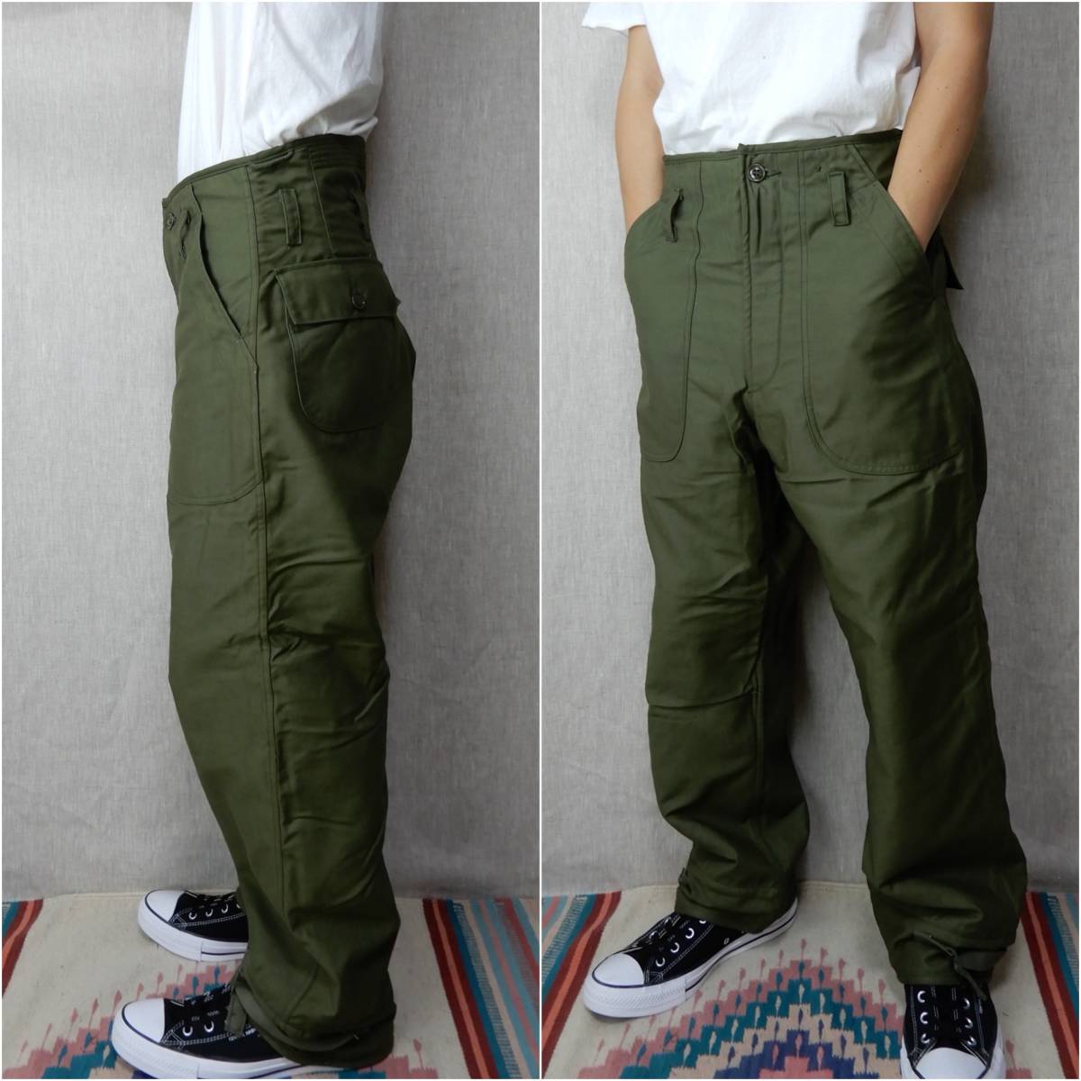 US NAVY A-2 DECK TROUSERS 1978s Deadstock SMALL-3 Vintage アメリカ海軍 デッキパンツ 1978年製 デッドストック ヴィンテージ_画像10