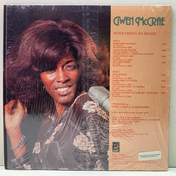 シュリンク美品!! USプレス GWEN McCRAE Something So Right ('06 Cat) マイアミ・ソウル 傑作 サンプリング例多数_画像2