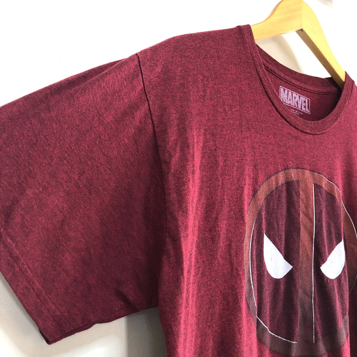 USA 古着 半袖 Tシャツ マーベル MARVEL デッドプール アベンジャーズ アメコミ ボルドー メンズM 古着卸 BA0380_画像5