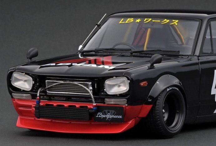 ☆1/18 LB-WORKS Hakosuka 2Door Black / Red IG2646 イグニッション