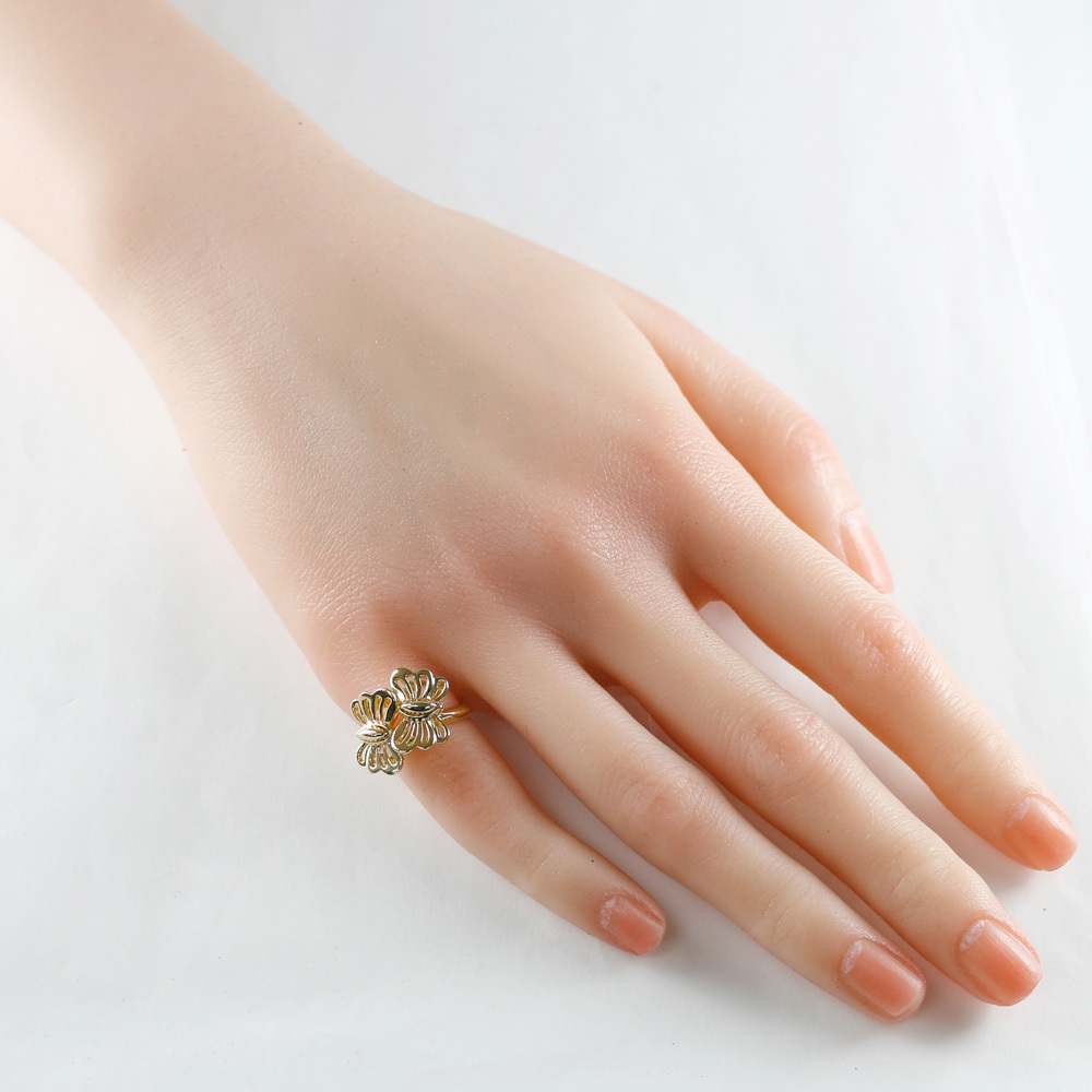 新発売の TIFFANYCo. ティファニー K18 ピンキーリング バタフライ 5号