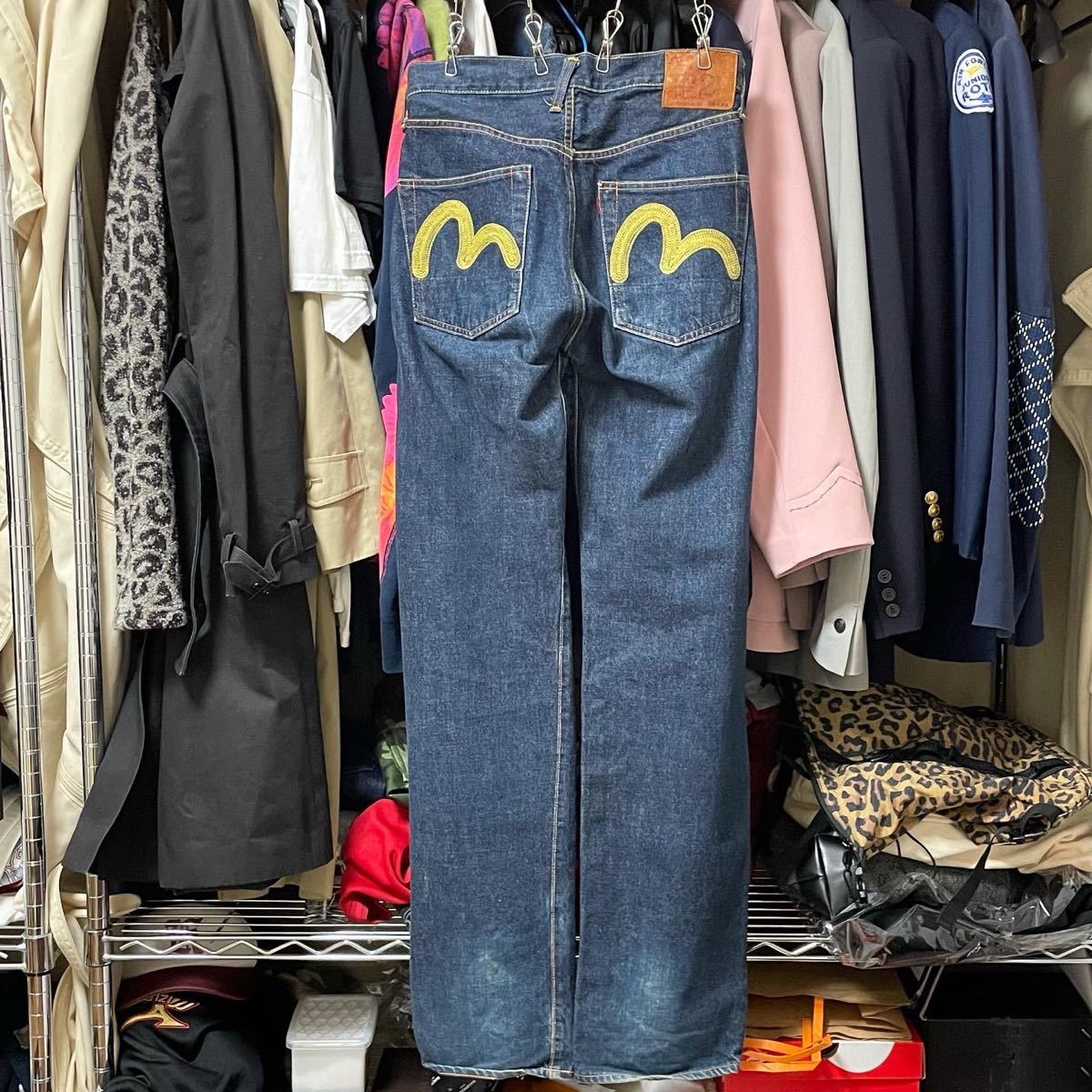 EVISU No.2 2501RXX デニム ジーンズ 28×35 初期 U無し エビス 新作が激安通販 レギュラー インディゴブルー S 28 ジーンズ EVISU エヴィス デニム/ジーンズ