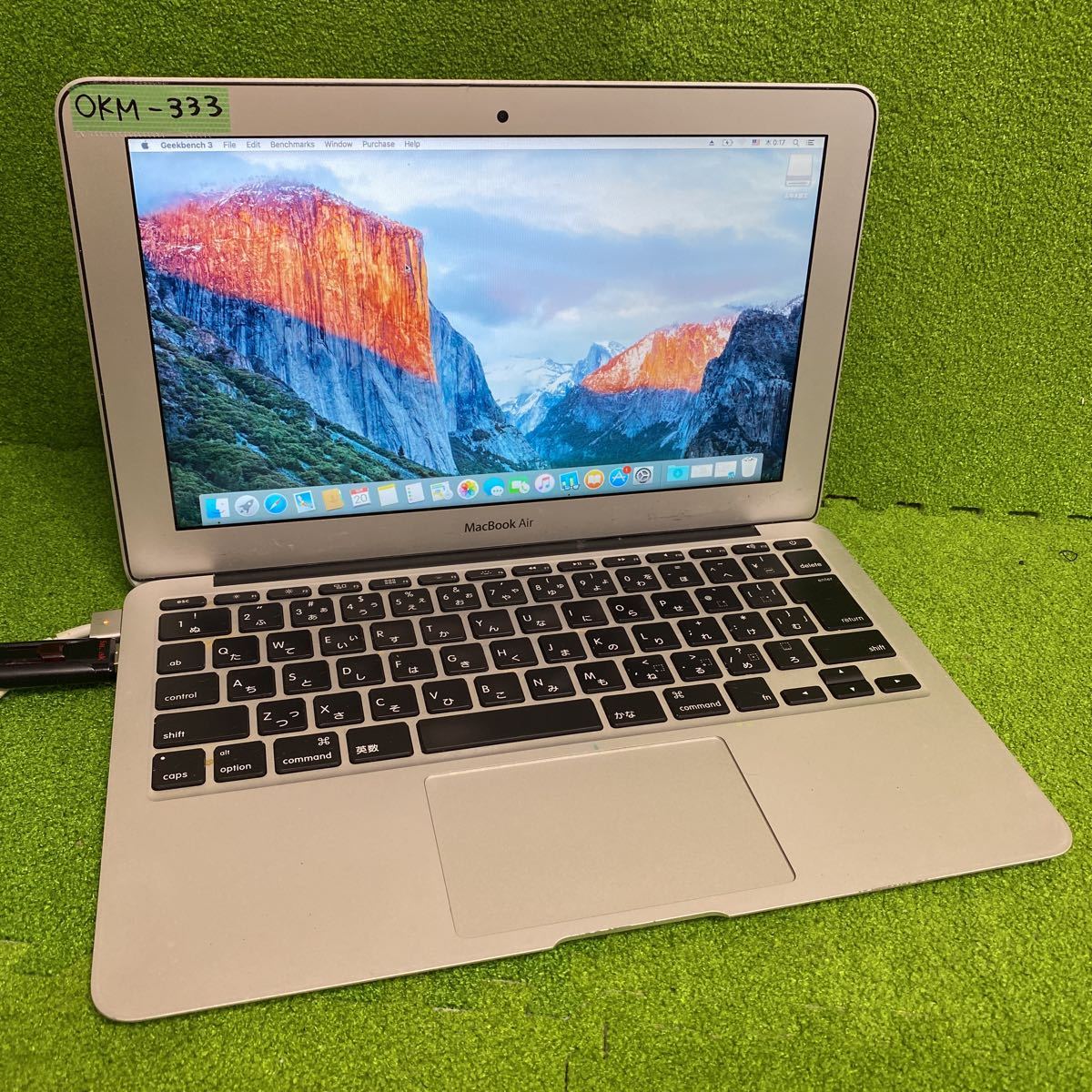 OKM-333 激安 MacBook Air 11-inch 2015モデル Core i5 5250U 1.60GHz メモリ4GB A1465 ブランコにて動作確認済み ストレージ欠品 ジャンク