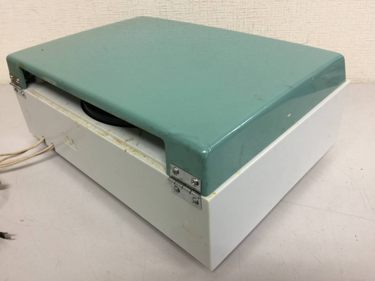  Showa Retro Toshiba record player TPS-84 shape Junk original box attaching turntable player that time thing G1.4