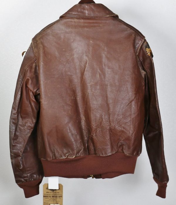 定価90万円 RON HERMAN RRL Double RL VINTAGE EVENT PERRY SPORTSWEAR WW2 A-2 42 ヴィンテージ ダブルアールエル レザー b5412_画像4