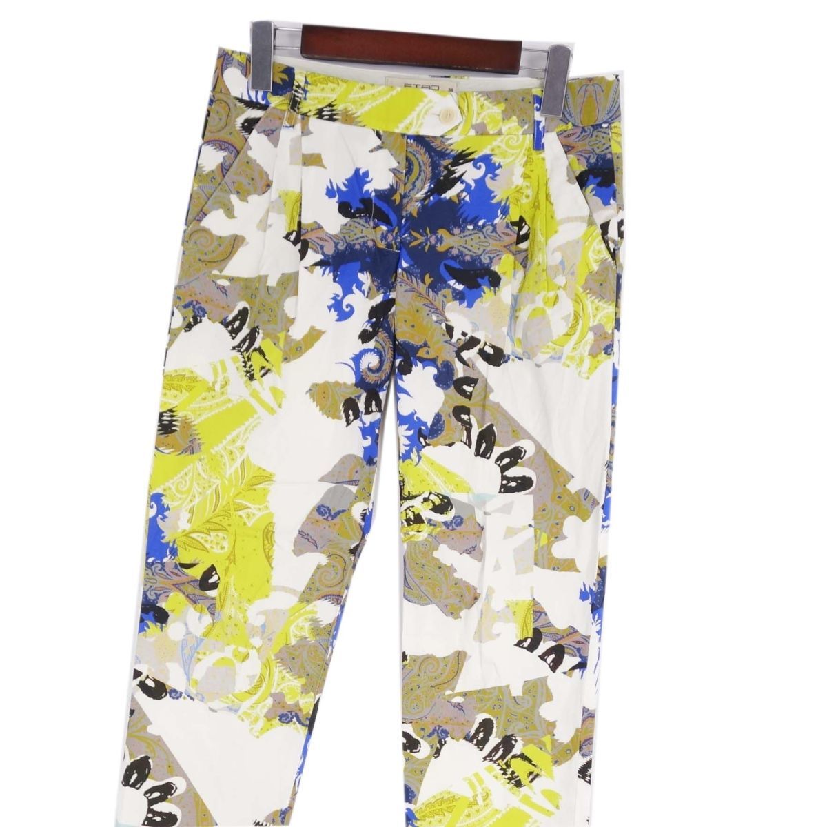 美品 エトロ ETRO パンツ クロップドパンツ 総柄 コットン レディース