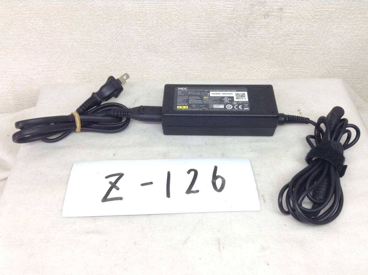 Z-126 NEC 製 ADP-65JH E 仕様 19V 3.42A ノートPC用ACアダプター　即決品_画像1