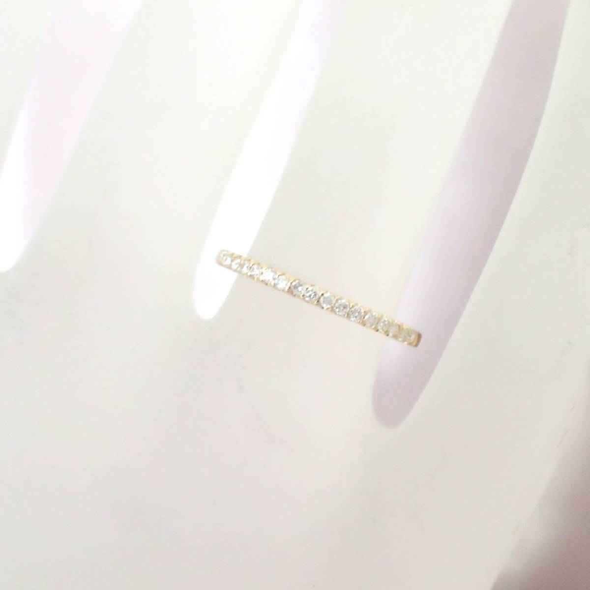 ヴァンドーム青山 ダイヤ 0.10ct K18YG エタニティ リング 9号 保証書