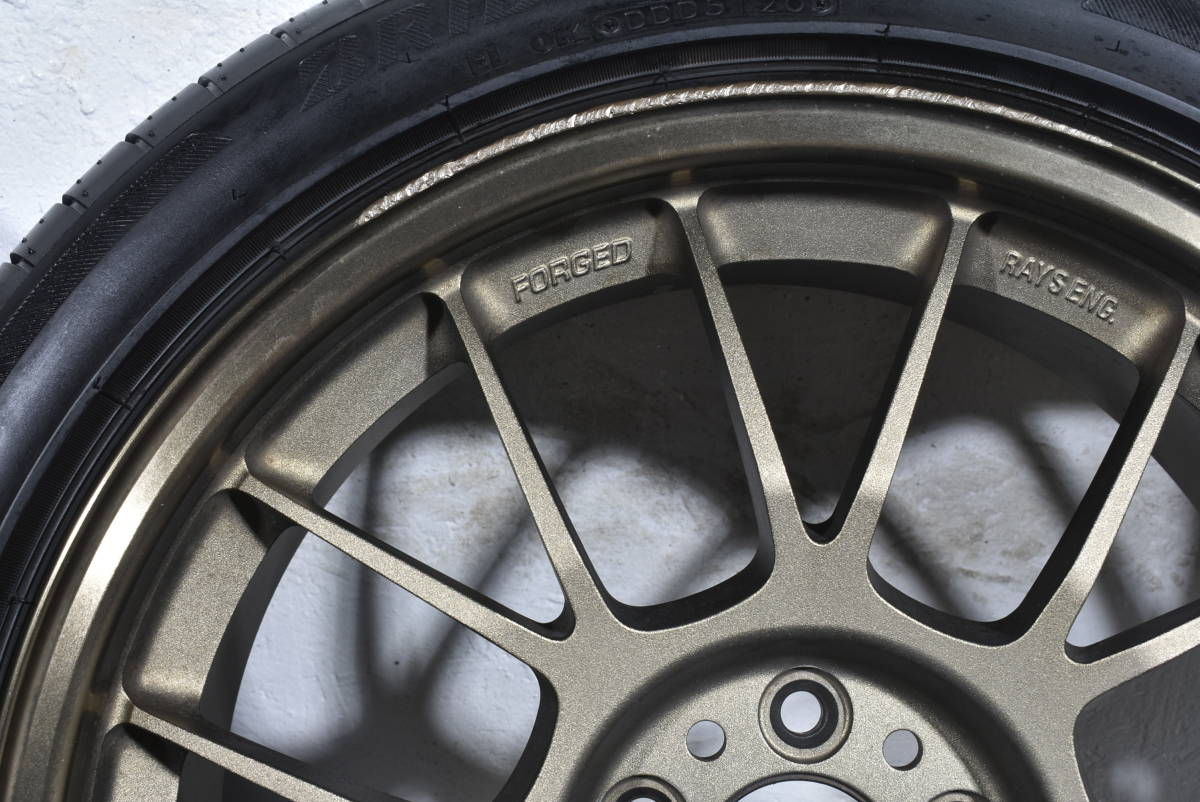 ☆RAYS ボルクレーシング SE37K 17インチ☆PCD100 7.5J +48☆ブリヂストン トランザ T002☆215/45R17☆86 BRZ レガシィ インプレッサ☆_画像4