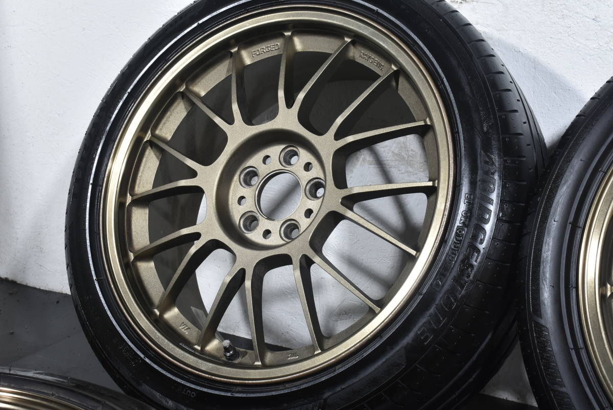 ☆RAYS ボルクレーシング SE37K 17インチ☆PCD100 7.5J +48☆ブリヂストン トランザ T002☆215/45R17☆86 BRZ レガシィ インプレッサ☆_画像2