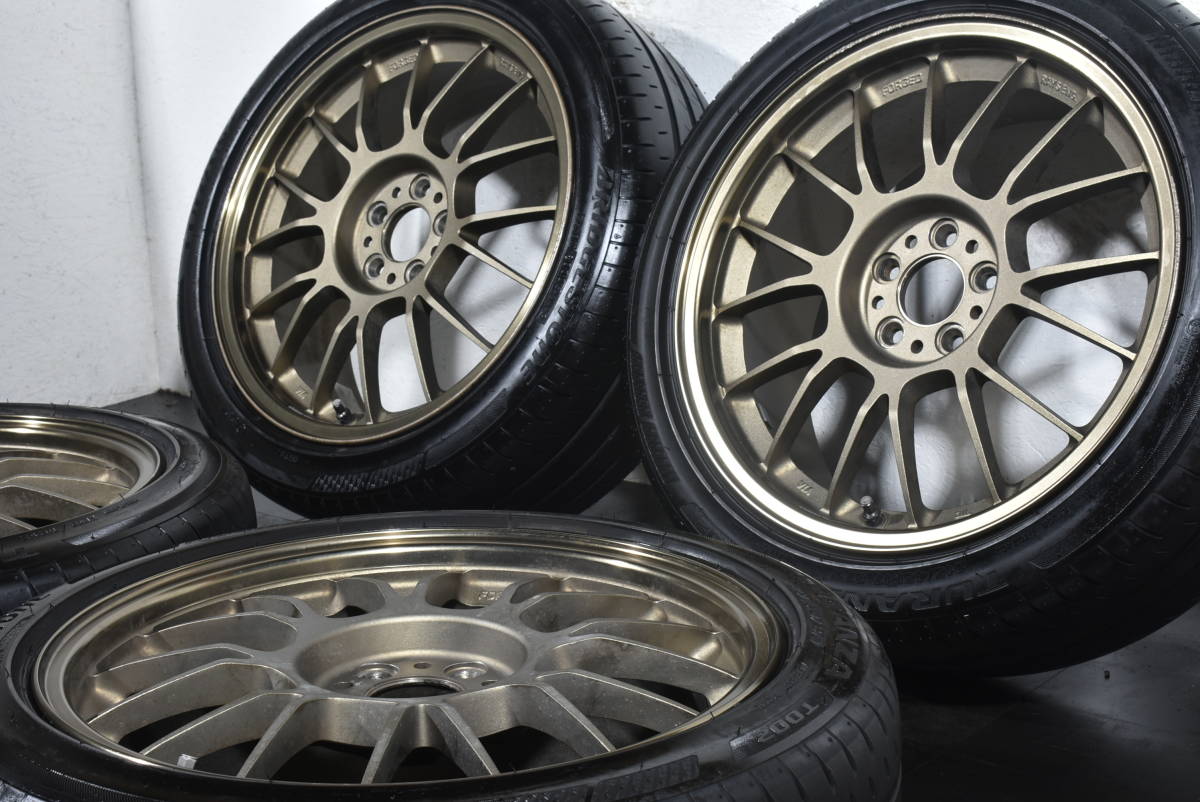 ☆RAYS ボルクレーシング SE37K 17インチ☆PCD100 7.5J +48☆ブリヂストン トランザ T002☆215/45R17☆86 BRZ レガシィ インプレッサ☆_画像7