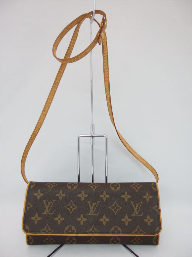 美品★LOUIS VUITTON ルイヴィトン モノグラム ポシェットツインGM M51852 ショルダーバッグ /B5708_画像1