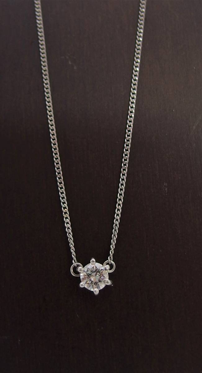 Pt900/850 ダイヤ0.30ct ネックレス 44cm　/R4013_画像1