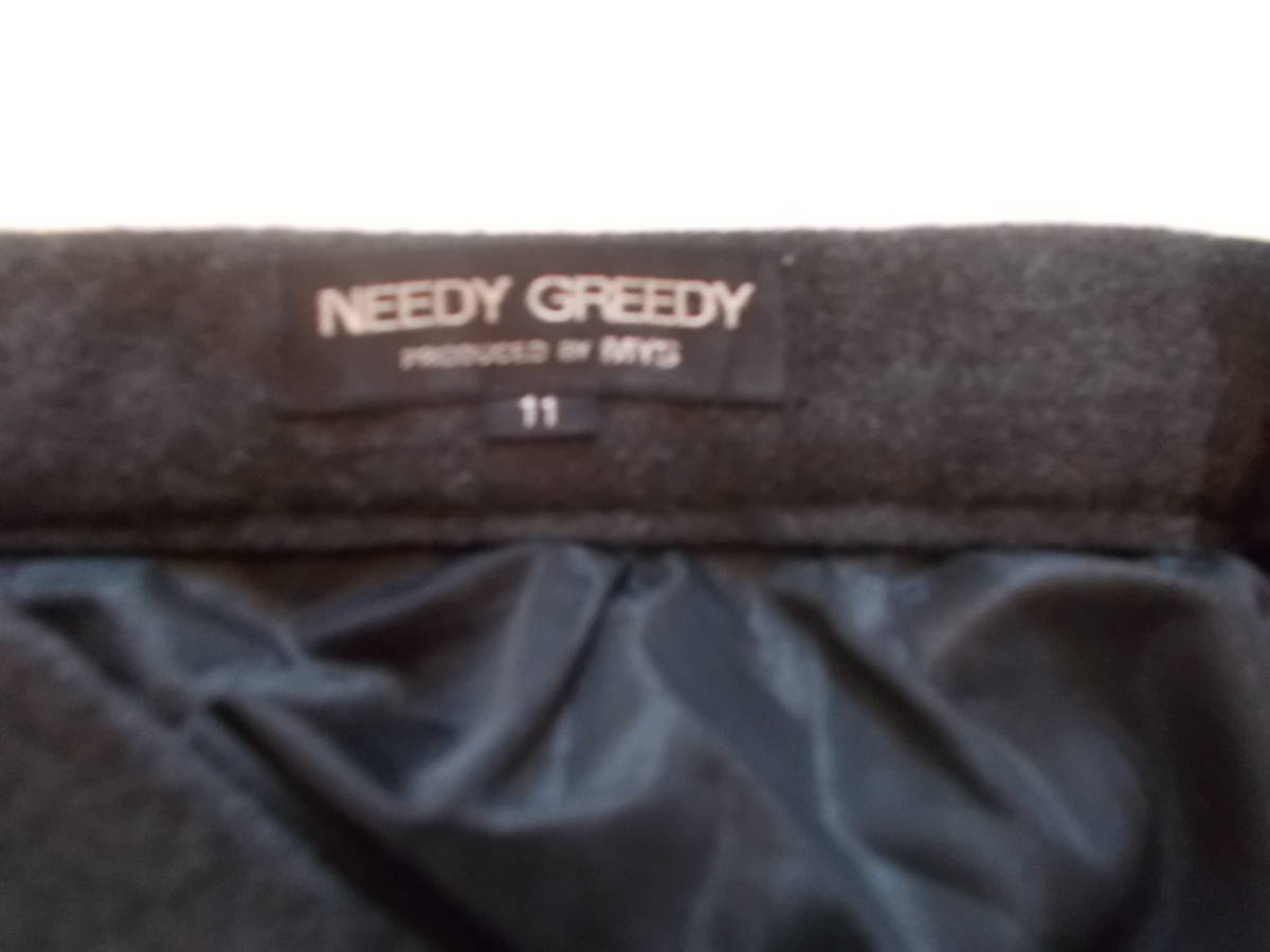 NEEDY　GREEDY　グレー系ロングスカート　後ろスリット　サイズ１１号_画像6